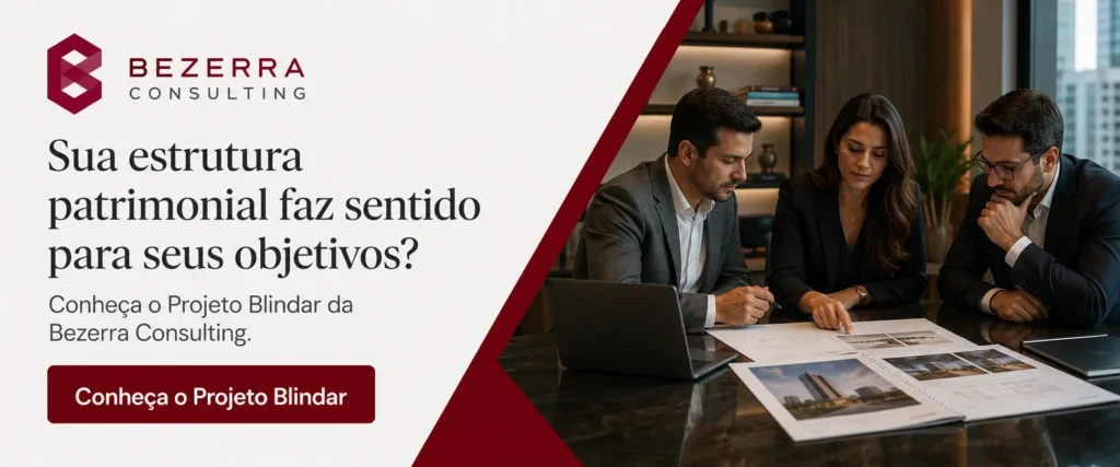 Profissionais analisam patrimônio, imóveis e estrutura societária dentro do Projeto Blindar.