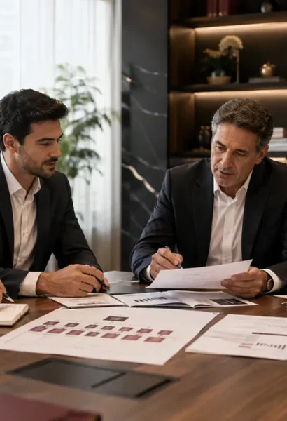 Família empresária analisa planejamento sucessório empresarial, governança e continuidade da empresa.