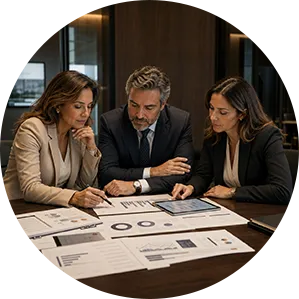 Profissionais realizando diagnóstico integrado no Projeto Blindar da Bezerra Consulting